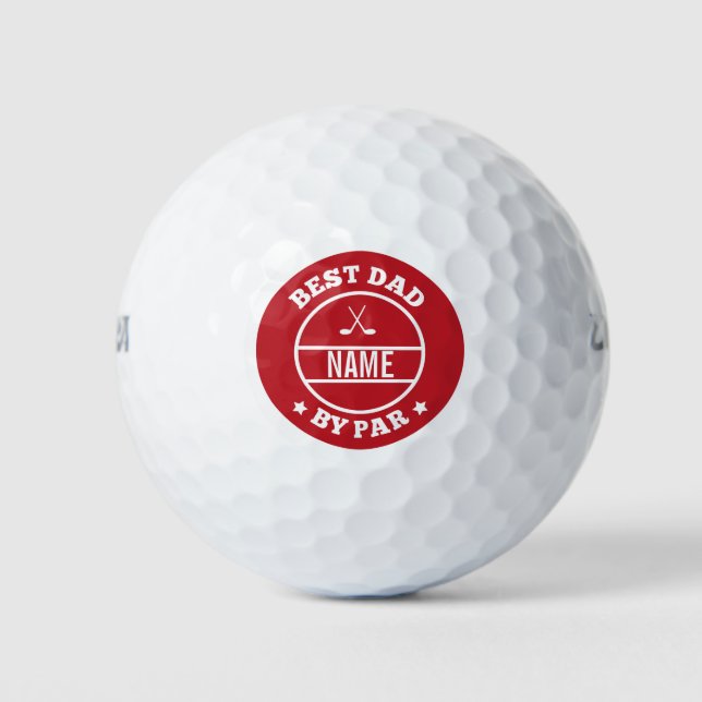 Individuelle Name Bester Vater par personalisiert  Golfball (Vorderseite)