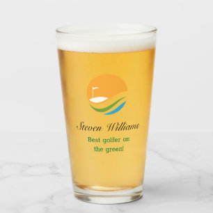 Individuelle Name Bestes Golfer-Bierglas Glas