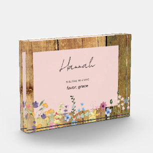Individuelle Name Bibellicale Bedeutung Wildblumen Fotoblock