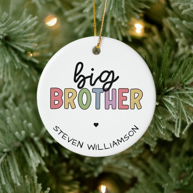 Individuelle Name Big Brother Niedlich Personalisi Keramik Ornament (Baum)