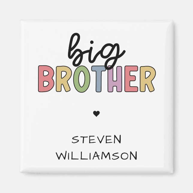 Individuelle Name Big Brother Niedlich Personalisi Magnet (Vorne)