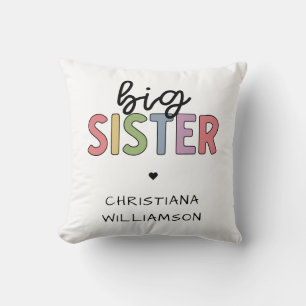 Individuelle Name Big Sister Niedlich Personalisie Kissen