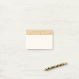 Individuelle Name-Birnmuster braun Post-it Klebezettel