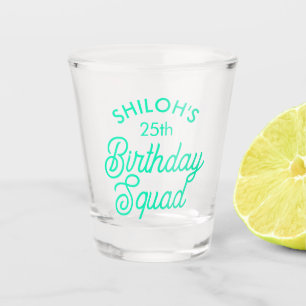 Individuelle Name Birthday Squad Party Schnapsglas