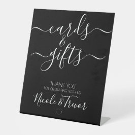 Individuelle Name Black Calligraphy Cards & Gifts Sockelschild