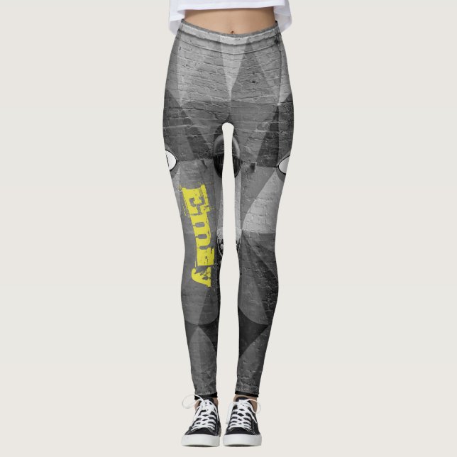 Individuelle Name Black Leggings (Vorderseite)