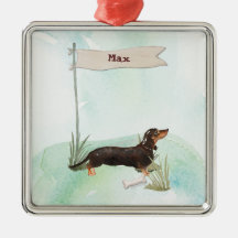Individuelle Name Black & Tan Dackel Hund
