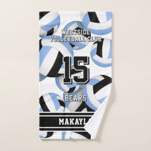Individuelle Name blauer Volleyballmannschaftsfarb Handtuch