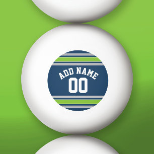 Individuelle Name Blue and Green Sports Jersey Tischtennisball