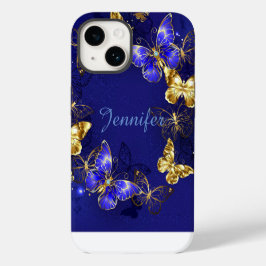 Individuelle Name Blue Butterfly iPhone/IPad Case