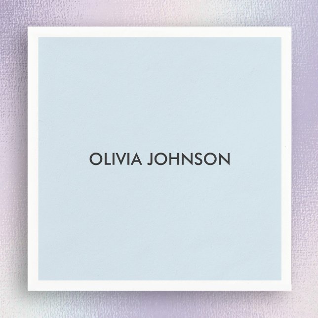 Individuelle Name Blue Paper Napkins Serviette (A Stylish Addition to Your Party. Personalize with Your Custom Name.)