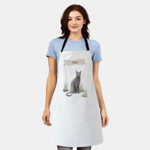 Individuelle Name Blue Russian Cat Pet Schürze