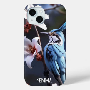 Individuelle Name Bluejay und Blume Case-Mate iPhone Hülle