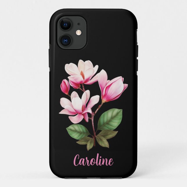 Individuelle Name Blume Blumendesign Case-Mate iPhone Hülle (Rückseite)