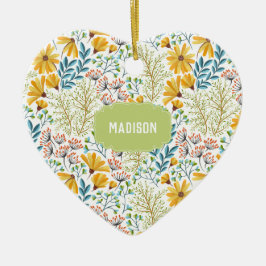 Individuelle Name Blume Illustration Keramik Ornament