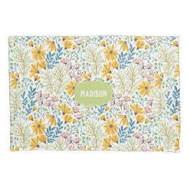 Individuelle Name Blume Illustration Kissenbezug
