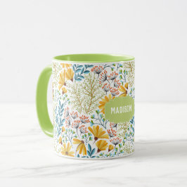 Individuelle Name Blume Illustration Tasse