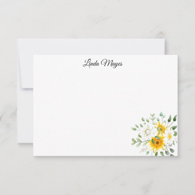 Individuelle Name-Blumenkarte Mitteilungskarte (Vorderseite)