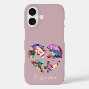 Individuelle Name Blush Pulver Rosa Niedliches Her iPhone 16 Hülle