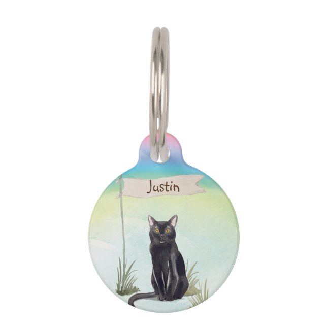 Individuelle Name Bombay Cat Pet Haustiermarke (Vorderseite)