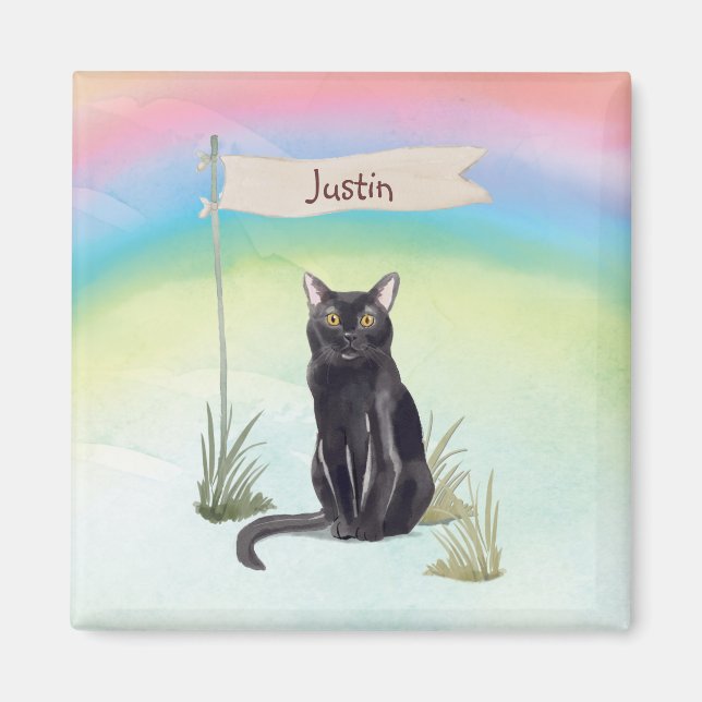 Individuelle Name Bombay Cat Pet Magnet (Vorne)