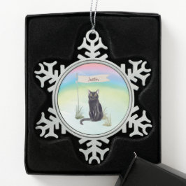 Individuelle Name Bombay Cat Pet Schneeflocken Zinn-Ornament