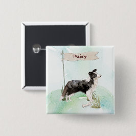 Individuelle Name Border Collie Pet Hund Button