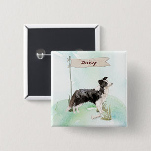 Individuelle Name Border Collie Pet Hund Button