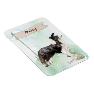Individuelle Name Border Collie Pet Hund Magnet