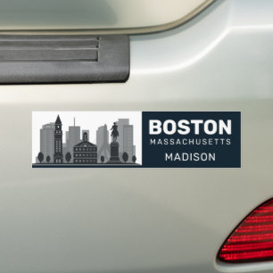 Individuelle Name Boston Massachusetts Autoaufkleber