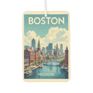 Individuelle Name Boston Massachusetts Autolufterfrischer