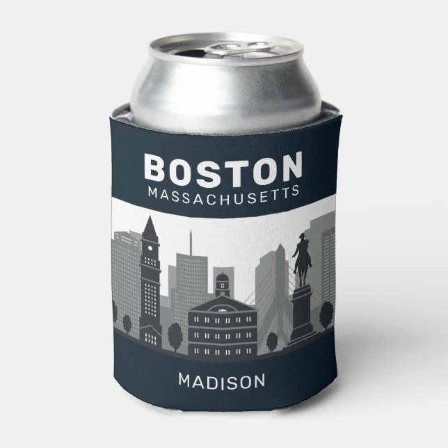 Individuelle Name Boston Massachusetts Dosenkühler (Kanne Vorderseite)