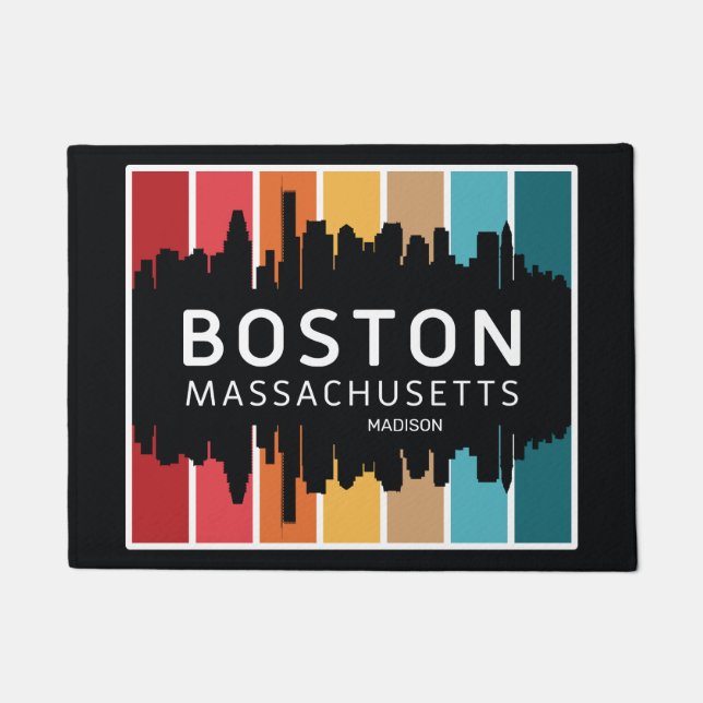 Individuelle Name Boston Massachusetts Fußmatte (Vorderseite)