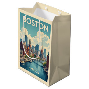 Individuelle Name Boston Massachusetts Mittlere Geschenktüte