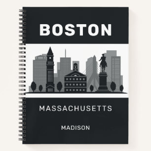 Individuelle Name Boston Massachusetts Notizbuch
