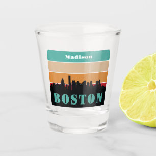 Individuelle Name Boston Massachusetts Schnapsglas