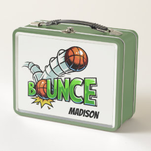 Individuelle Name BOUNCE Basketball Metall Brotdose