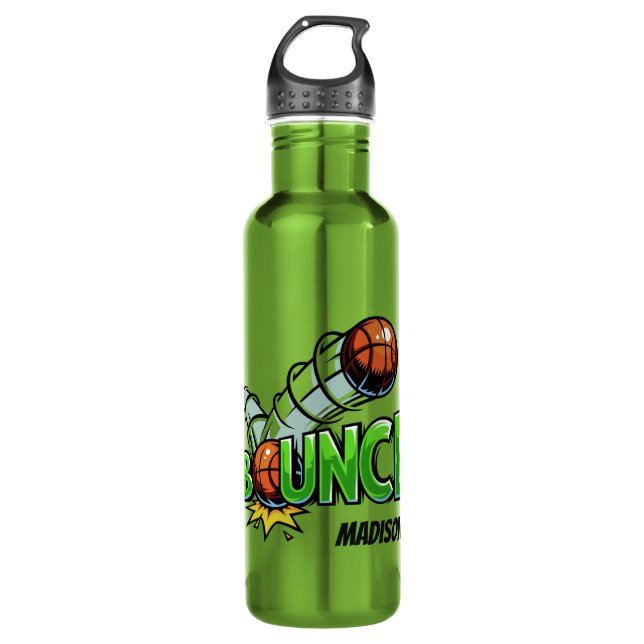 Individuelle Name BOUNCE Basketball Wasserflaschen (Vorderseite)