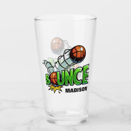 Individuelle Name BOUNCE Basketballfeld Glas