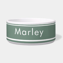 Individuelle Name Bowl for Hogs - Sage Green