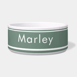 Individuelle Name Bowl for Hogs - Sage Green Napf