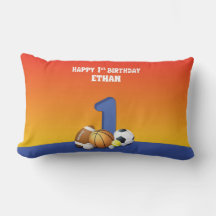 Individuelle Name Boy 1st Birthday Sports Balls Lu