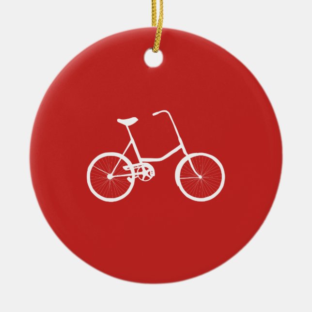 Individuelle Name Boys Bike Keramik Ornament (Vorne)
