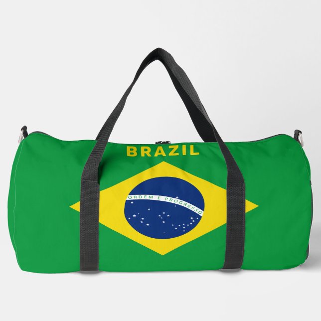 Individuelle Name Brasilien - Flagge Duffle Bag (Vorderseite)