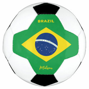 Individuelle Name Brasilien - Flagge Fußball