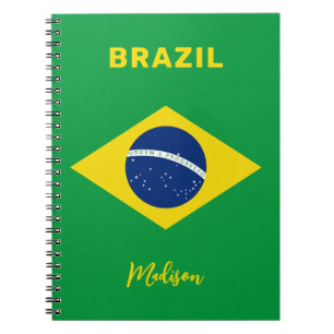Individuelle Name Brasilien - Flagge Notizblock