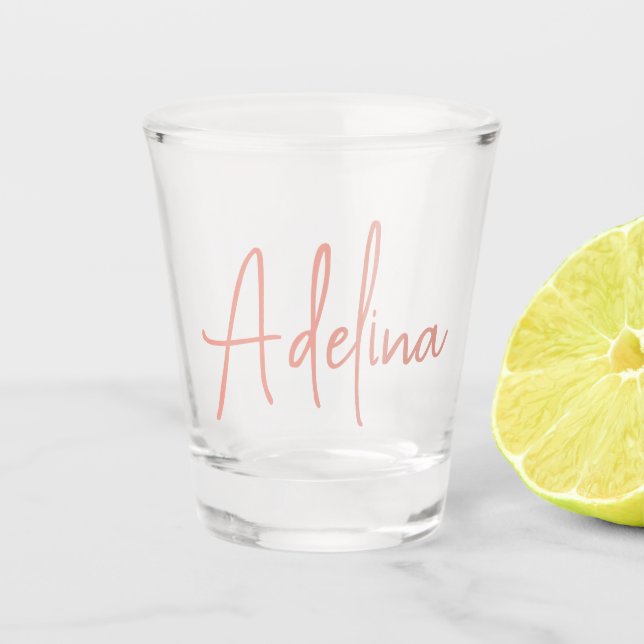 Individuelle Name Bridesmaid Brautparty Birthday G Schnapsglas (Vorderseite)