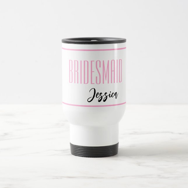 Individuelle Name Bridesmaid Travel Mug Reisebecher (Mittel)