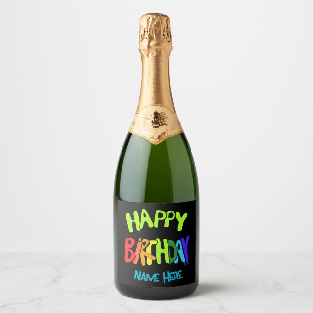 Individuelle Name Bright und Happy Birthday (Vorderseite)