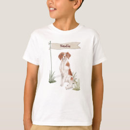 Individuelle Name Brittany Haustier Hund T-Shirt